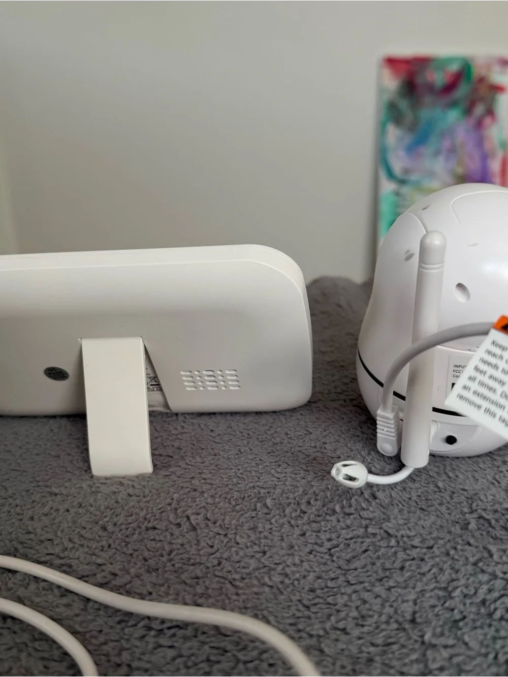 UKSUP White Baby Video Monitor with Pan/Tilt Camera and  4.3